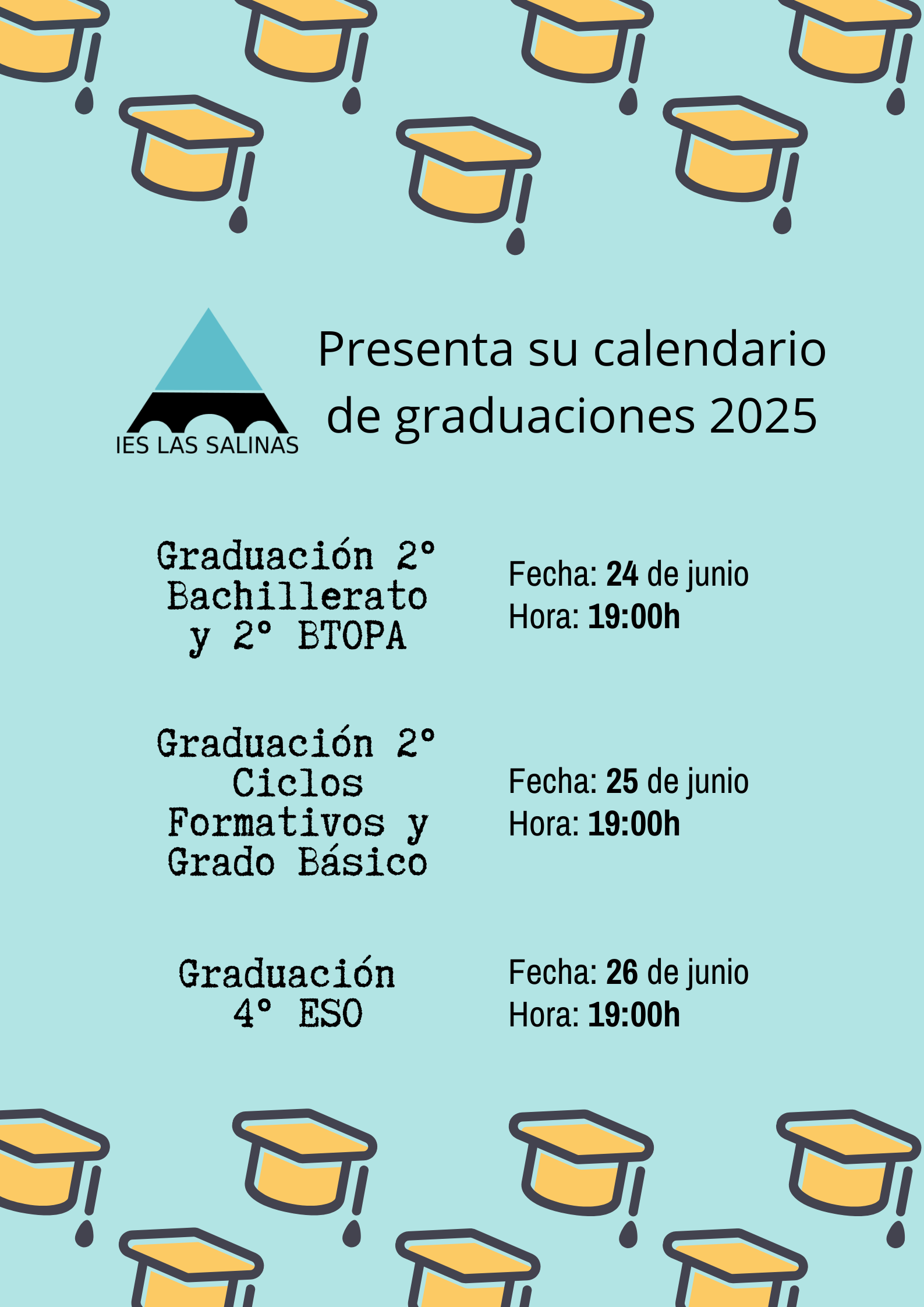 Póster Graduaciones 2025 IES Las Salinas